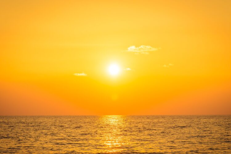 Sunset with sea